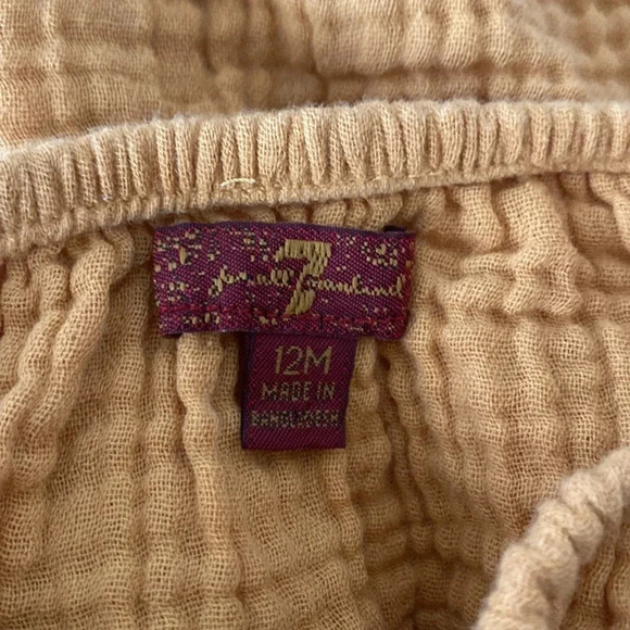 7 FOR ALL MANKIND BABY GIRL TOP SHIRT SIZE 12 MONTHS MTHS - Picture 4 of 5